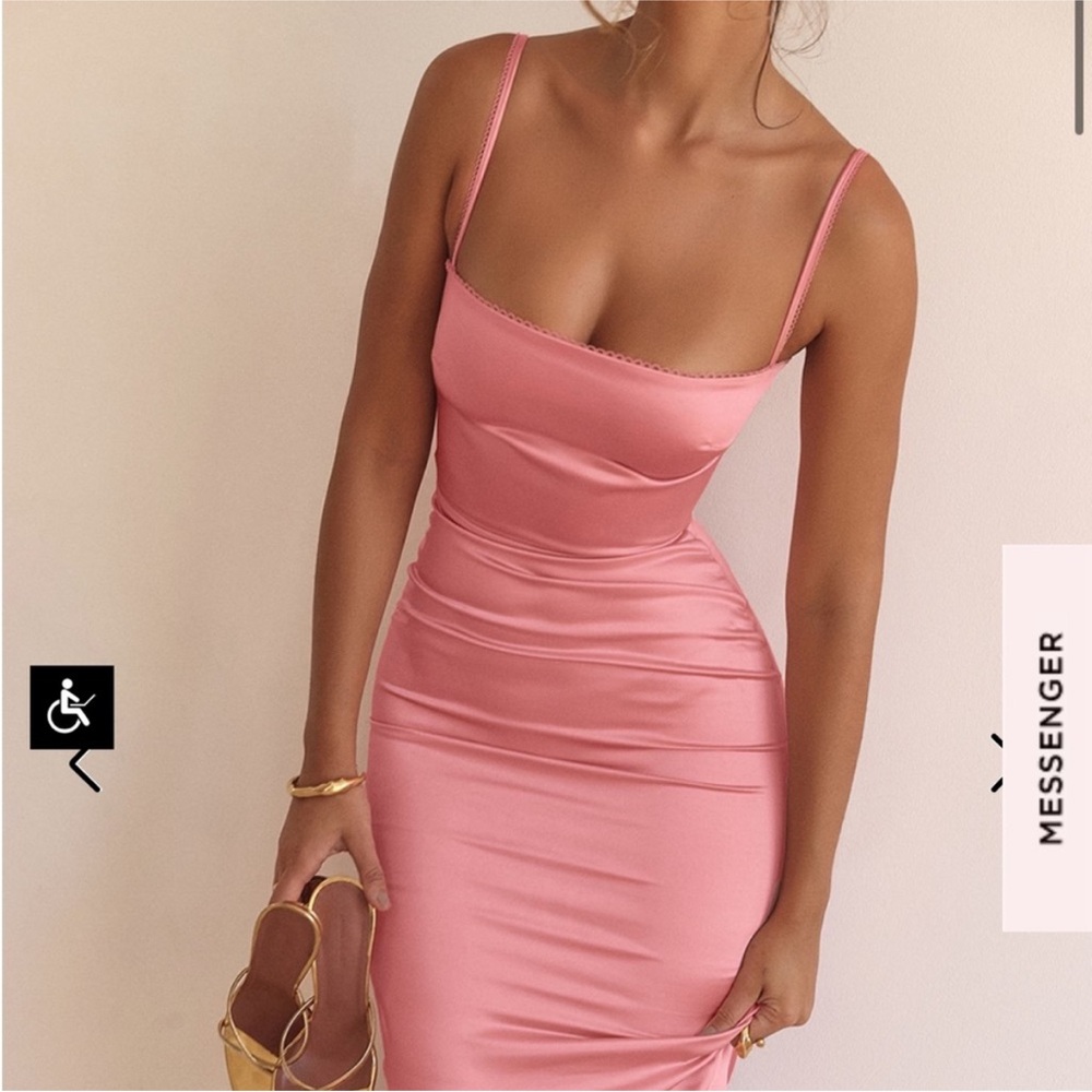 House of CB peach gown size small and medium both worn once, great condition